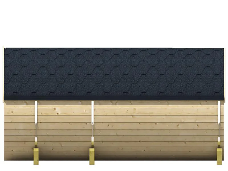 Tuindeco Saunafass 215 x 400 cm mit Vorraum Thermowood - Image 5