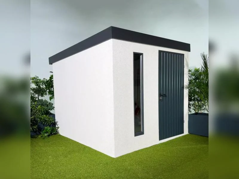 Urban One Gerätehaus Basic Typ 4, 445x298 cm, inkl. Überdachung links 1 m - Image 12