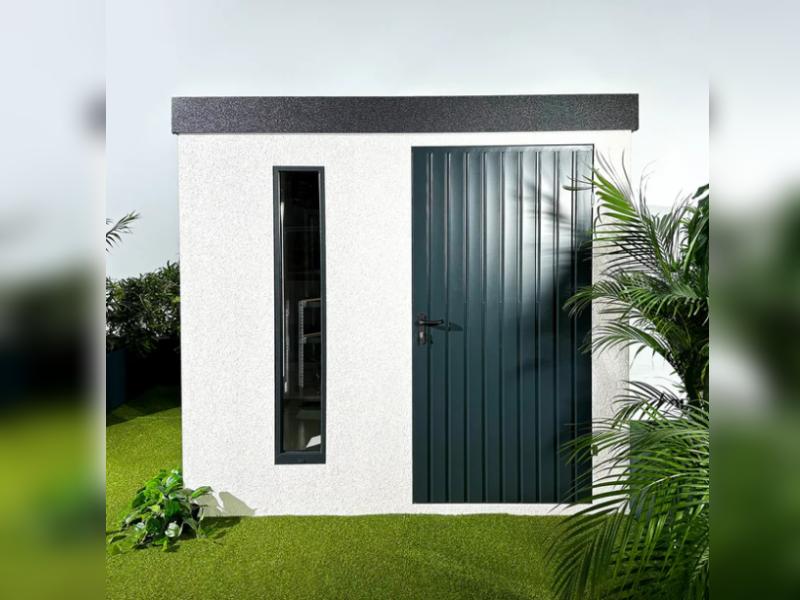 Urban One Gerätehaus Basic Typ 6, 450x298 cm, inkl. Überdachung links 2 m - Image 3