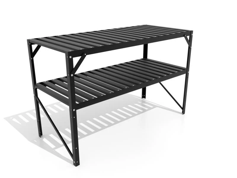 Vitavia Aluminium-Tisch 2 Ebenen schwarz - Image 2