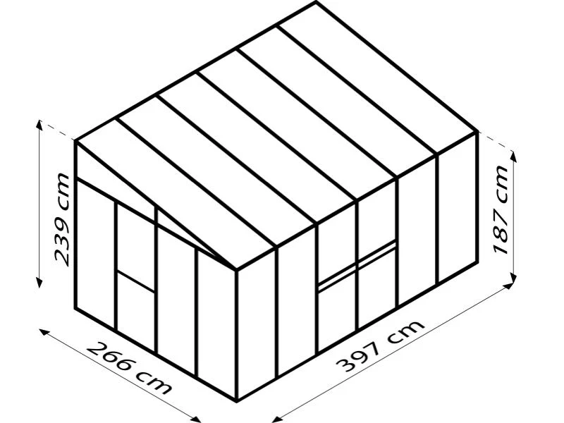 Vitavia Gewächshaus Athena 10200 ESG/HKP, Schwarz - Image 4
