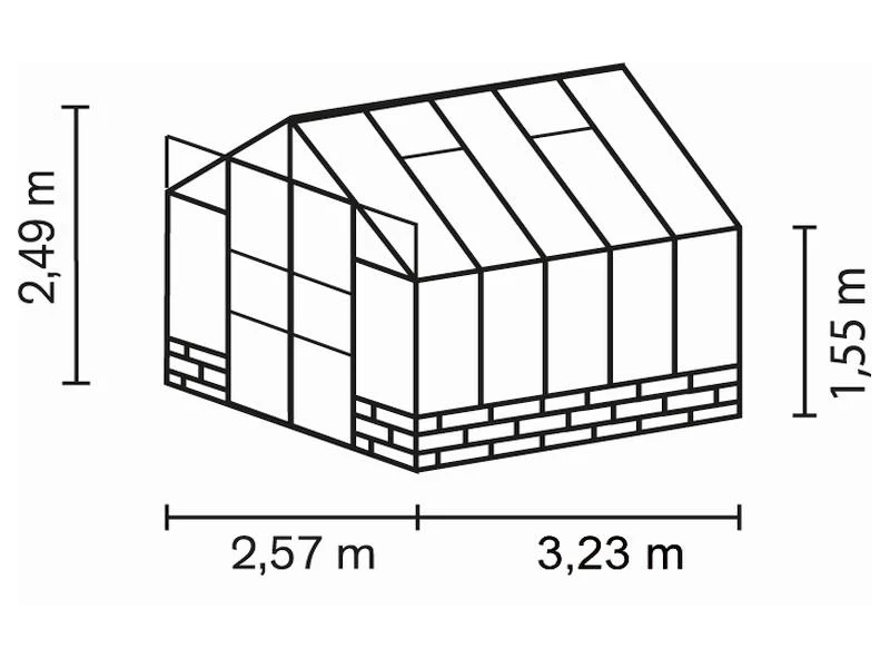 Vitavia Gewächshaus Cassandra 8300 ESG 3 mm Schwarz - Image 3