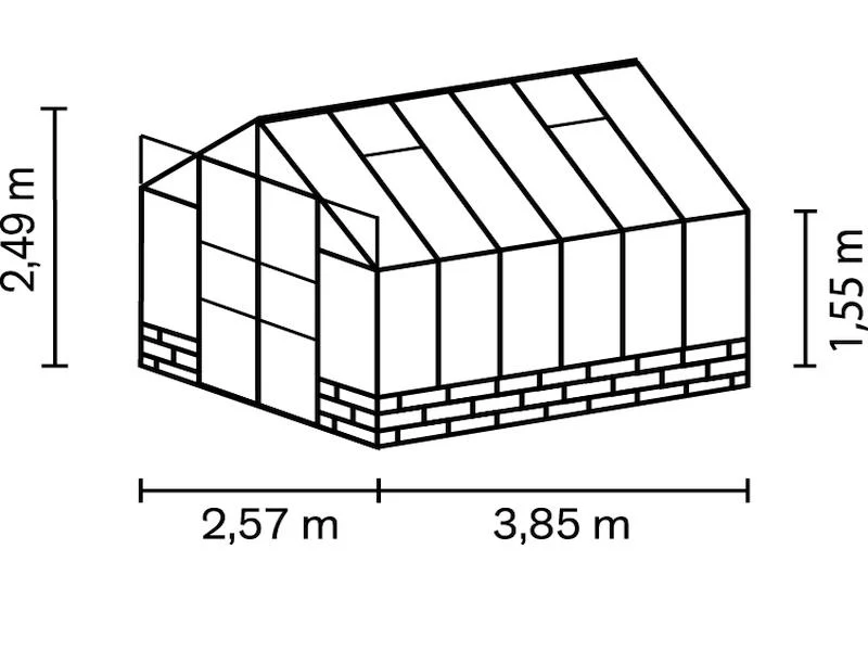 Vitavia Gewächshaus Cassandra 9900 ESG 3 mm Alu eloxiert - Image 2