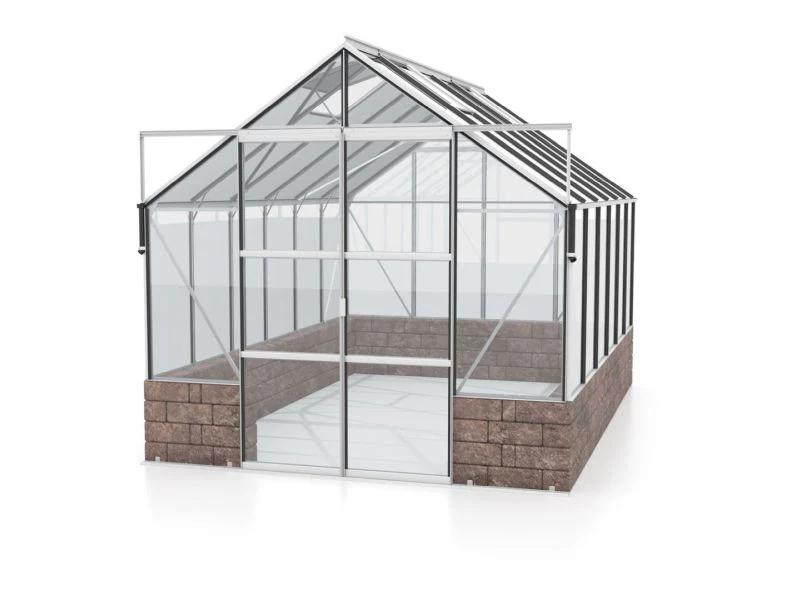 Vitavia Gewächshaus Cassandra 9900 ESG 3 mm Alu eloxiert, inkl. Sockelmauer Herbstlaub - Image 3