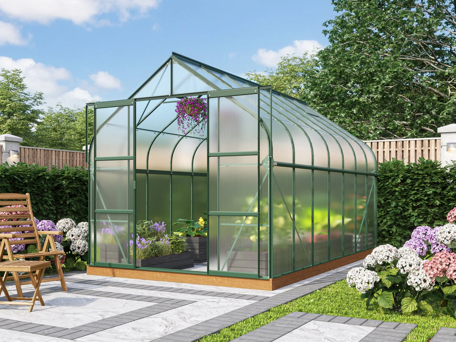 Vitavia Gewächshaus Diana 11500 HKP 4mm in smaragdgrün - Image 4