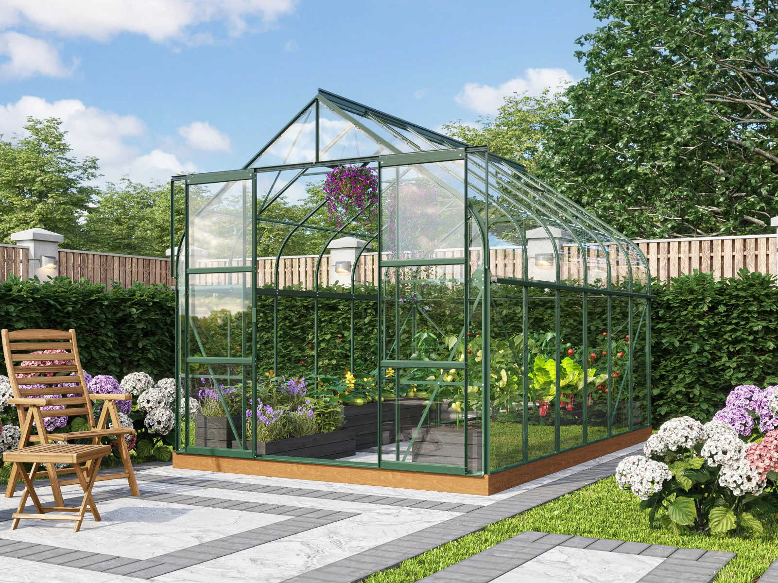 Vitavia Gewächshaus Diana 9900 ESG 3mm, smaragdgrün - Image 4