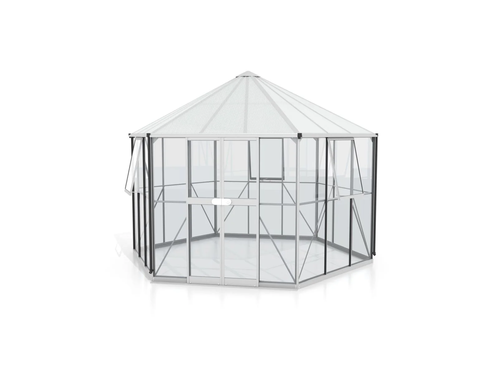 Vitavia Gewächshaus Galaxis 9000 ESG 3 mm u. HKP 6 mm weiß - Image 2