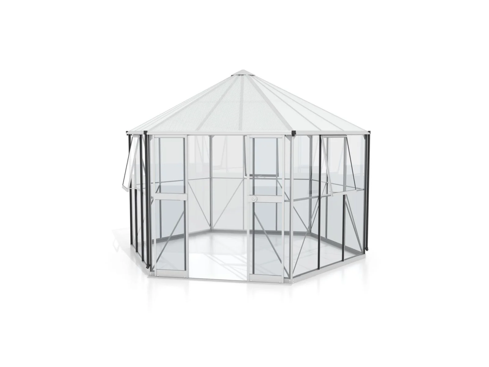 Vitavia Gewächshaus Galaxis 9000 ESG 3 mm u. HKP 6 mm weiß - Image 3