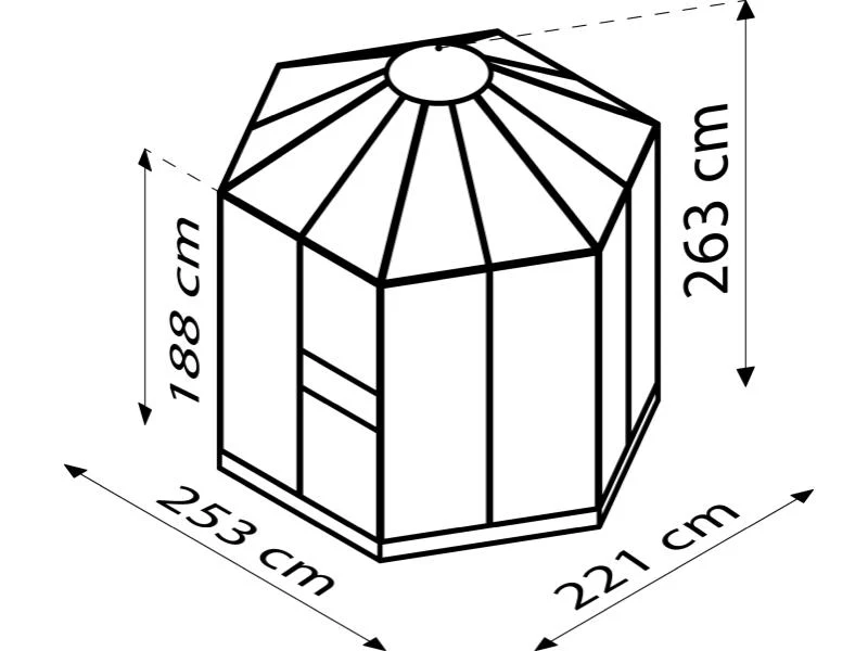 Vitavia Gewächshaus Hera 4500 ESG/HKP, Alu, inkl. Fundament - Image 4