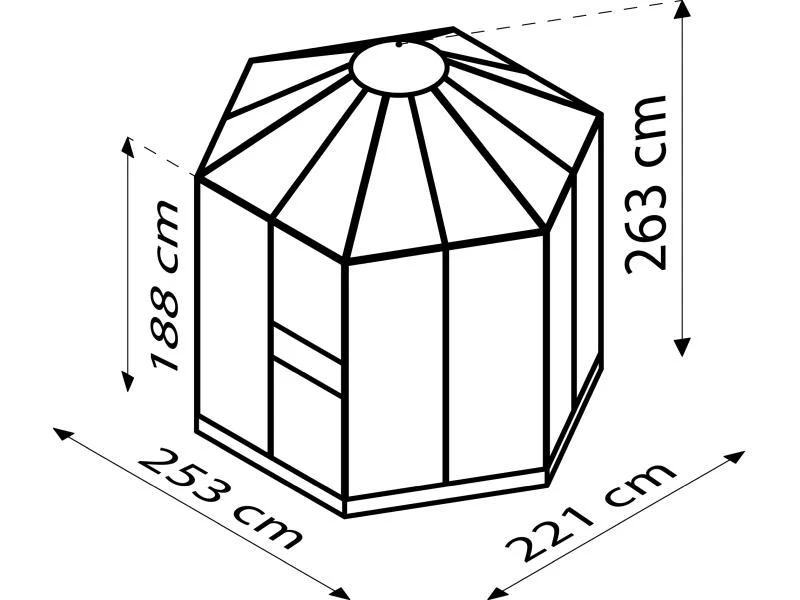 Vitavia Gewächshaus Hera 4500 ESG/HKP in weiß, inkl. Fundament - Image 3