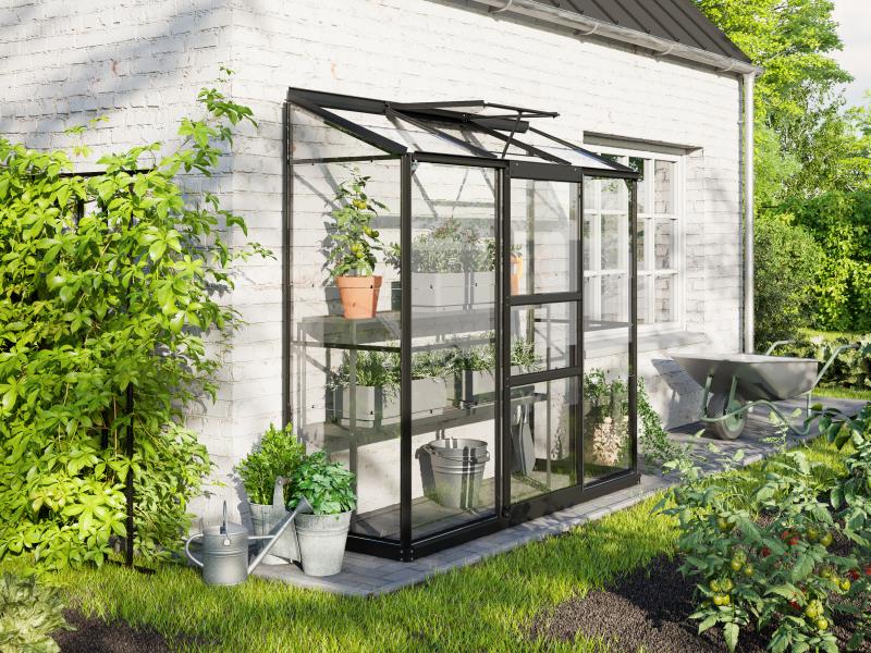 Vitavia Gewächshaus Ida 1300, 3mm ESG, Alu, Schwarz - Image 2