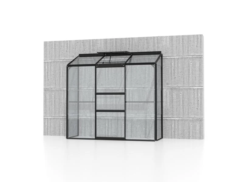 Vitavia Gewächshaus Ida 1300, 3mm ESG, Alu, Schwarz - Image 5