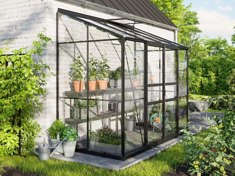 Vitavia Gewächshaus Ida 3300, 3mm ESG, Schwarz - Image 2