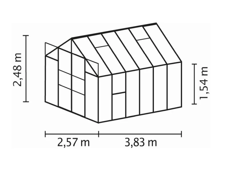 Vitavia Gewächshaus Jupiter 9900 ESG 3 mm Smaragd - Image 2