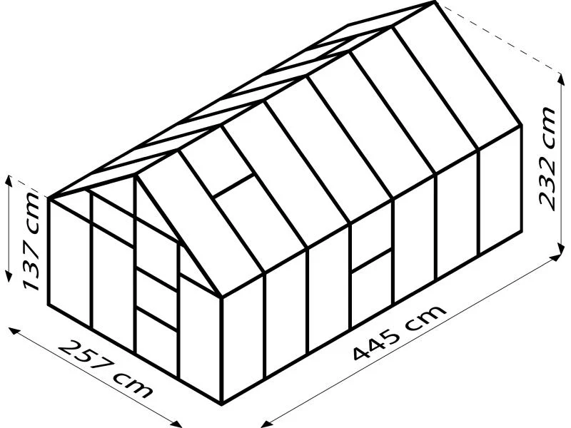 Vitavia Gewächshaus Meridian 1, 11500 ESG 3mm, schwarz - Image 3