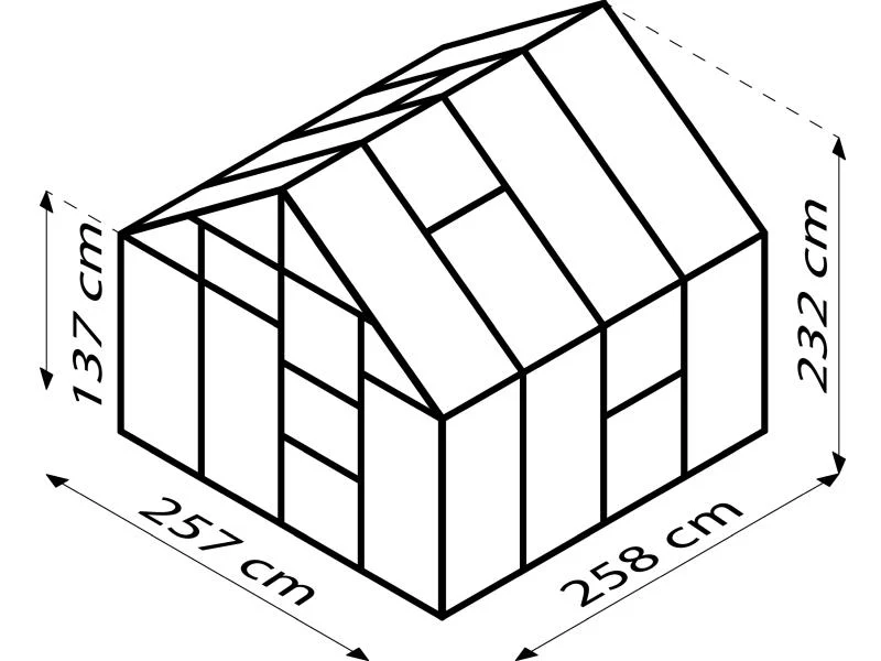 Vitavia Gewächshaus Meridian 1, 6700 HKP 4 mm, smaragd - Image 3