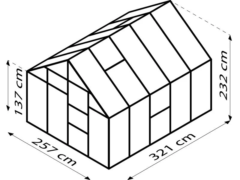 Vitavia Gewächshaus Meridian 1, 8300 HKP 4 mm, smaragd - Image 4
