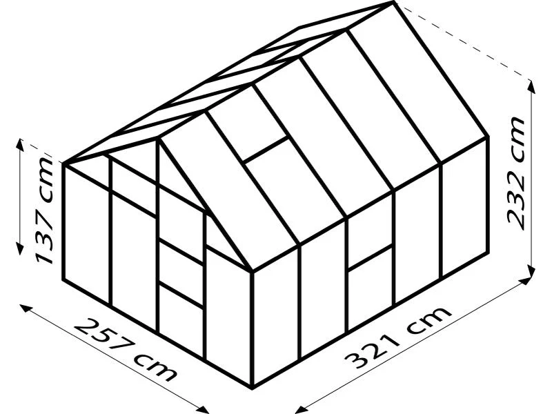 Vitavia Gewächshaus Meridian 1, 8300 HKP 6 mm Alu - Image 3