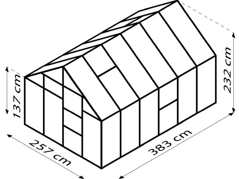 Vitavia Gewächshaus Meridian 1, 9900 HKP 6 mm, smaragd - Image 3