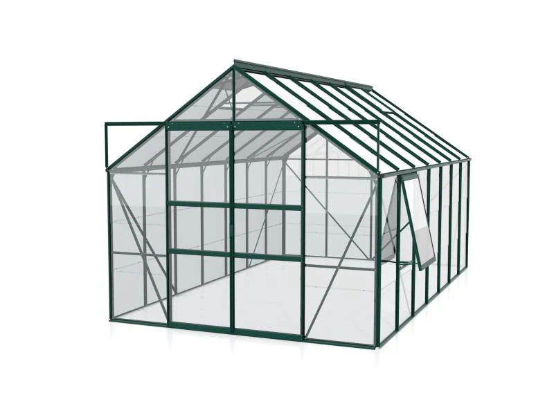 Vitavia Gewächshaus Meridian 2, 11500 ESG 3mm, smaragd, mit Doppelschiebetür - Image 2
