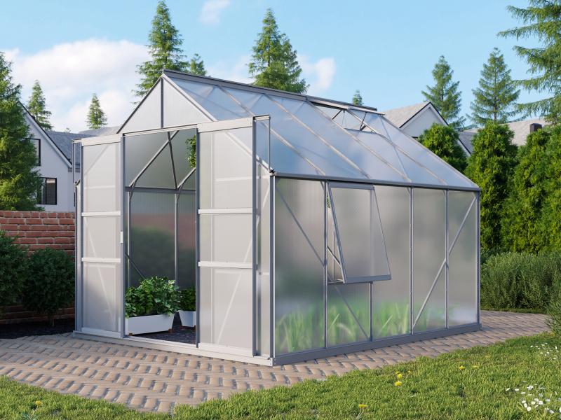 Vitavia Gewächshaus Meridian 2, 8300 HKP 4 mm Alu, mit Doppelschiebetür - Image 2