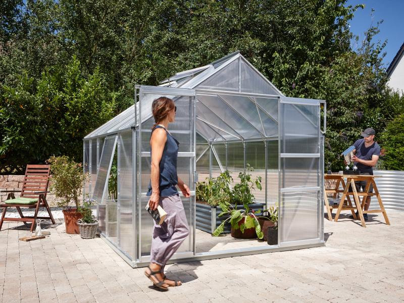 Vitavia Gewächshaus Meridian 2, 8300 HKP 4 mm Alu, mit Doppelschiebetür - Image 5