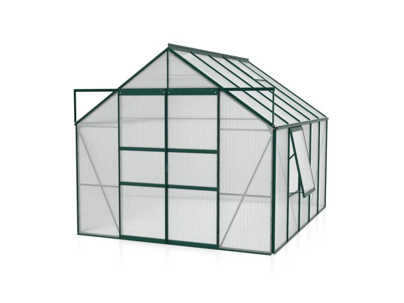Vitavia Gewächshaus Meridian 2, 8300 HKP 4 mm, smaragd, mit Doppelschiebetür - Image 2