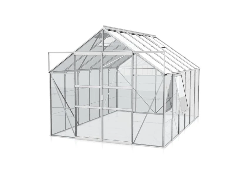 Vitavia Gewächshaus Meridian 2, 9900 ESG 3mm Alu, mit Doppelschiebetür - Image 2