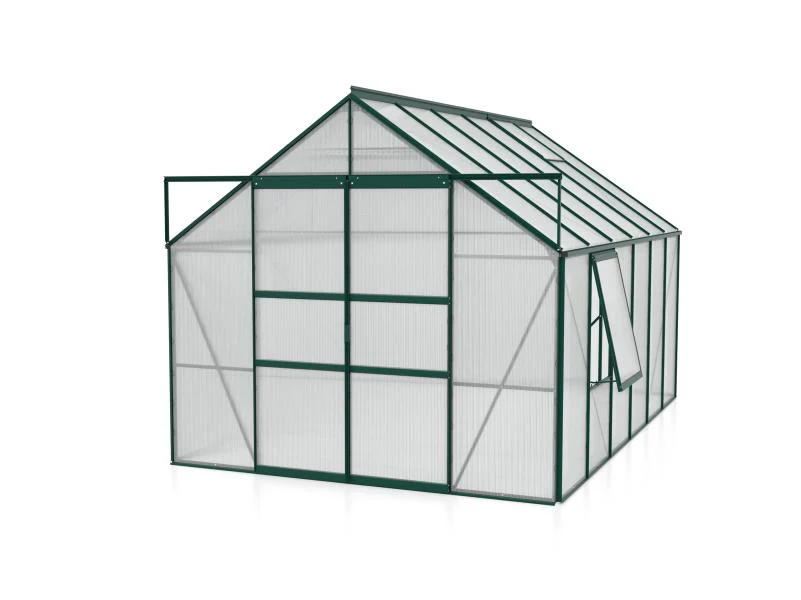 Vitavia Gewächshaus Meridian 2, 9900 HKP 6mm, smaragd, mit Doppelschiebetür - Image 2