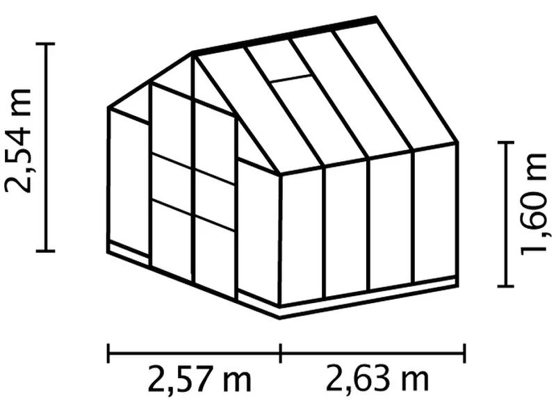 Vitavia Gewächshaus Olymp 6700 ESG 3 mm Schwarz - Image 3