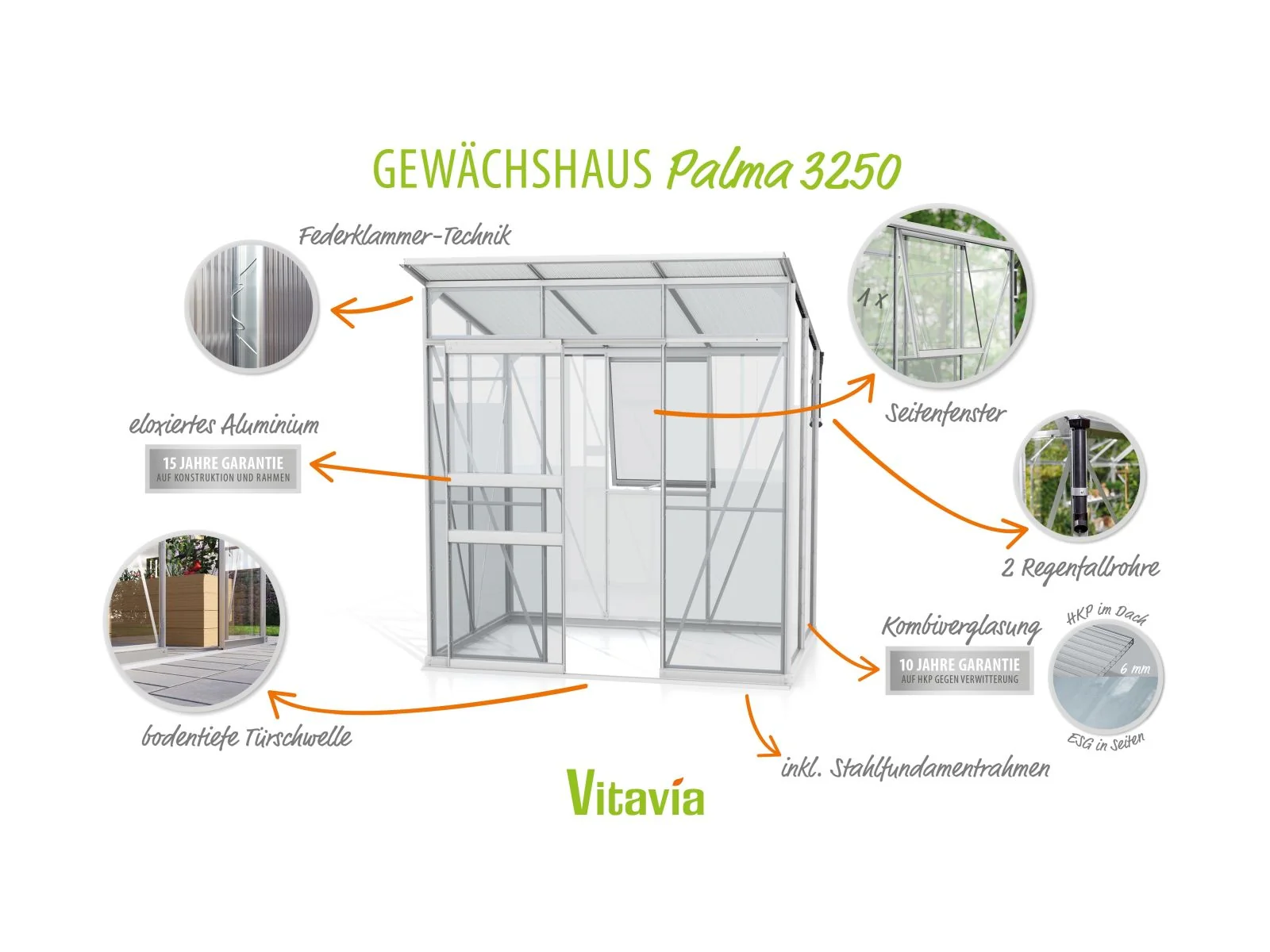 Vitavia Gewächshaus Palma 3250 ESG/HKP - Image 4