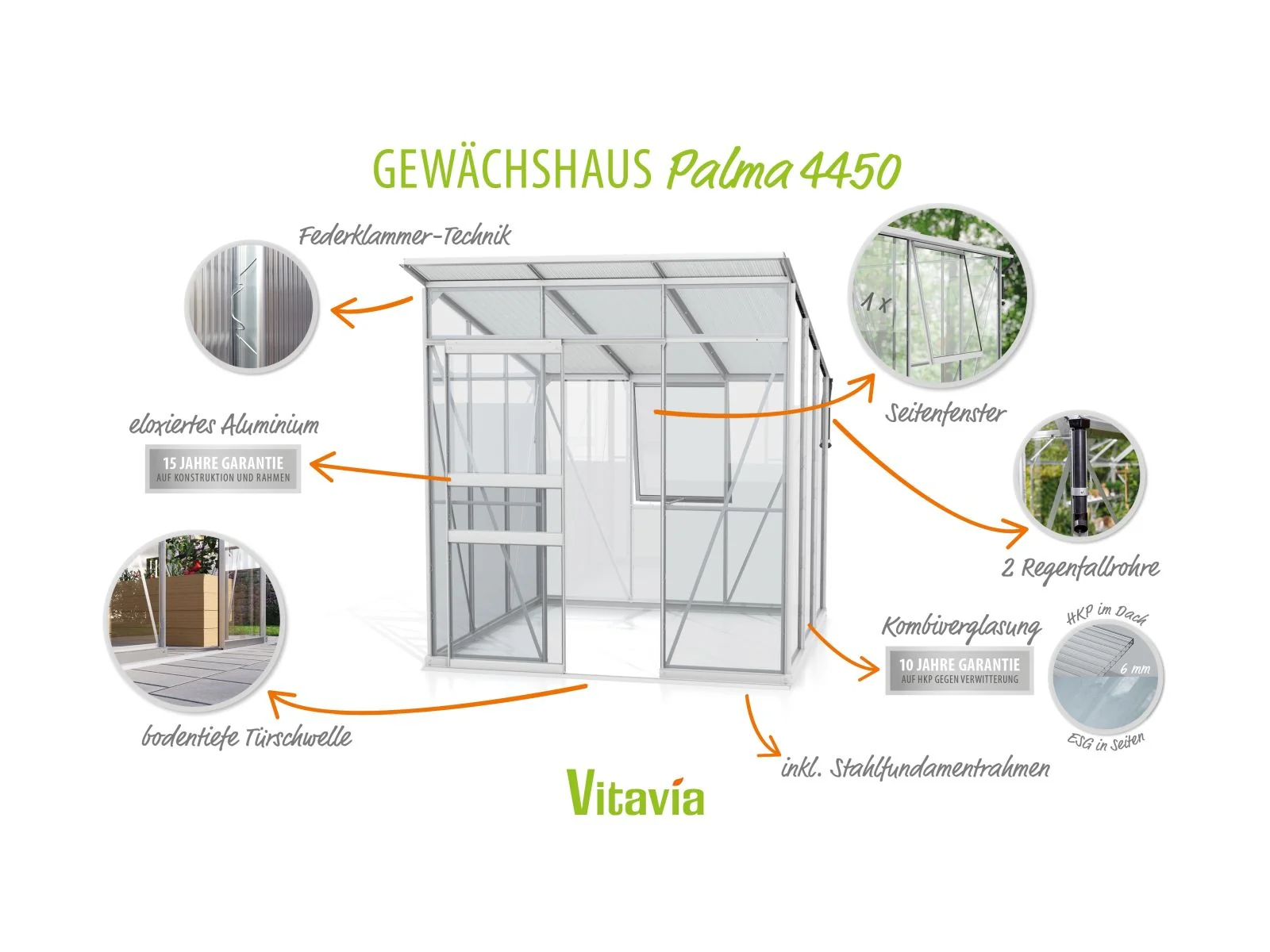 Vitavia Gewächshaus Palma 4450 ESG/HKP - Image 5