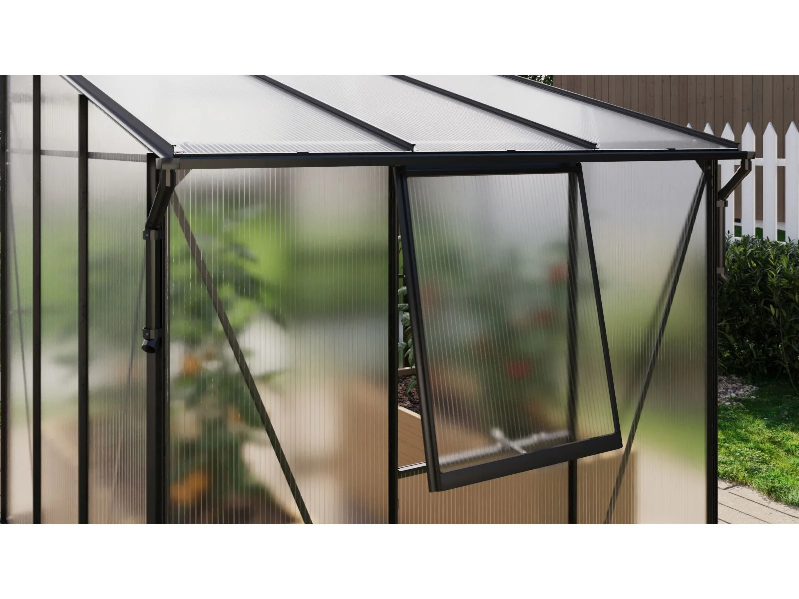 Vitavia Gewächshaus Palma 4450 HKP 6mm, schwarz - Image 2
