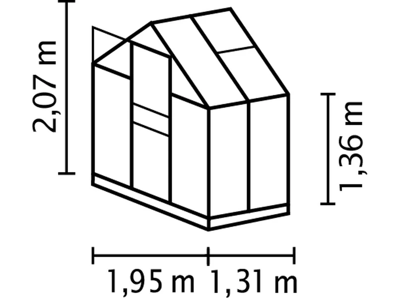 Vitavia Gewächshaus Planet 2500 ESG 3mm smaragd pulverbeschichtet - Image 3