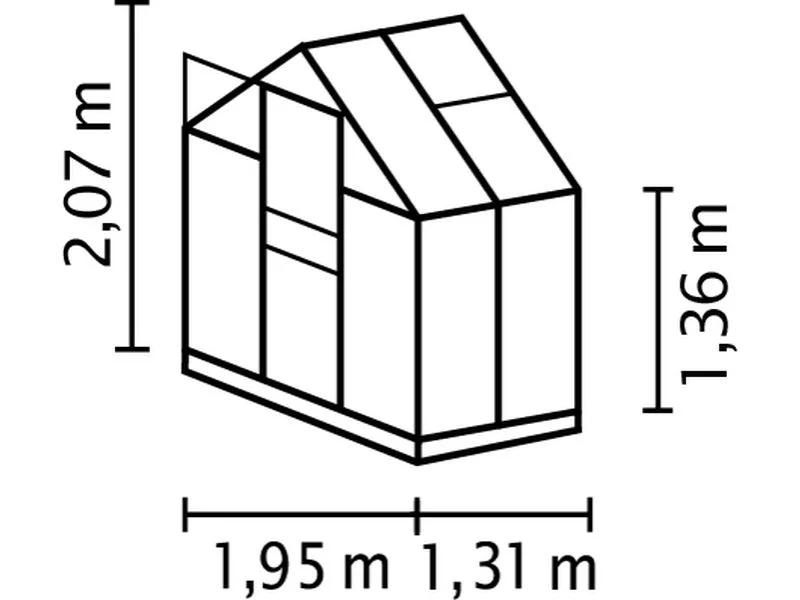 Vitavia Gewächshaus Planet 2500 HKP 6 mm smaragd pulverbeschichtet - Image 2