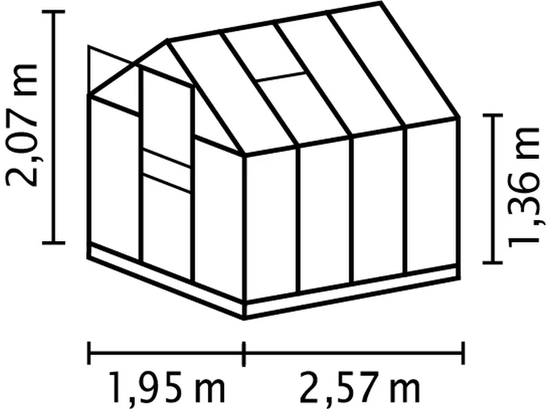 Vitavia Gewächshaus Planet 5000 HKP 6 mm smaragd pulverbeschichtet - Image 2