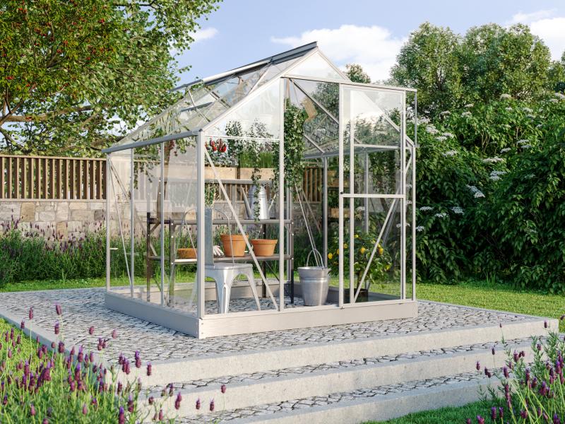 Vitavia Gewächshaus Triton 3800 ESG 3mm aluminium eloxiert