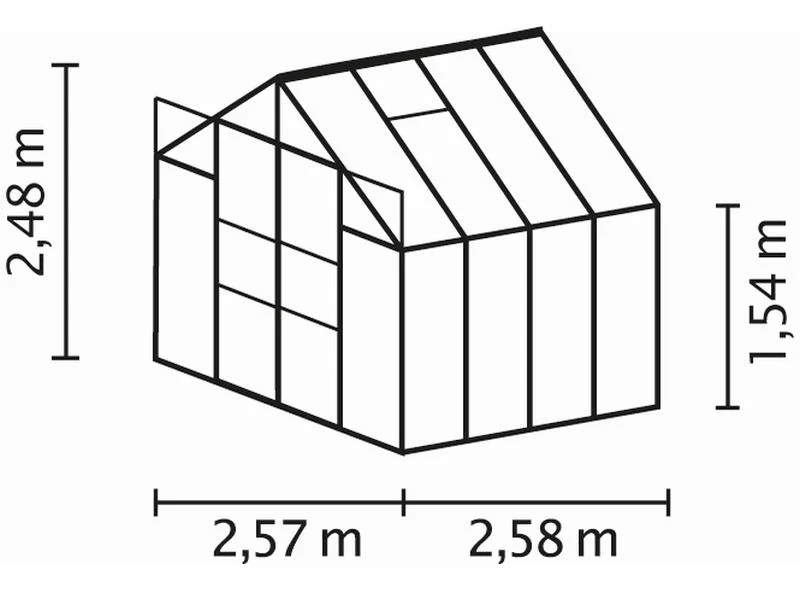 Vitavia Gewächshaus Uranus 6700 ESG 3 mm Smaragd - Image 2