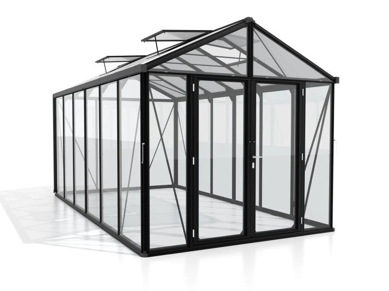 Vitavia Gewächshaus Zeus Comfort 11900 ESG/HKP, schwarz pulverbeschichtet - Image 2