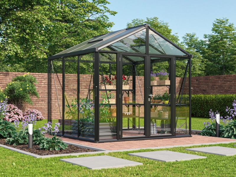 Vitavia Gewächshaus Zeus Comfort 6200 ESG/HKP, schwarz pulverbeschichtet - Image 2