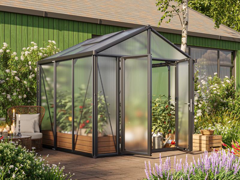 Vitavia Gewächshaus Zeus Comfort 6200 HKP 10mm, schwarz pulverbeschichtet - Image 3