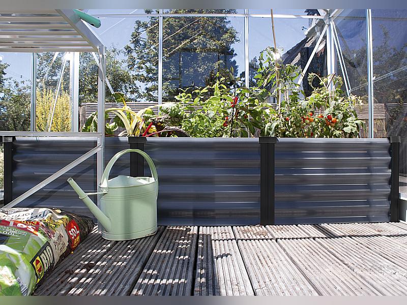 Vitavia Hochbeet Linus IN&OUT 401 S BxLxH 65x185x40cm, Zincalume® granit/schwarz