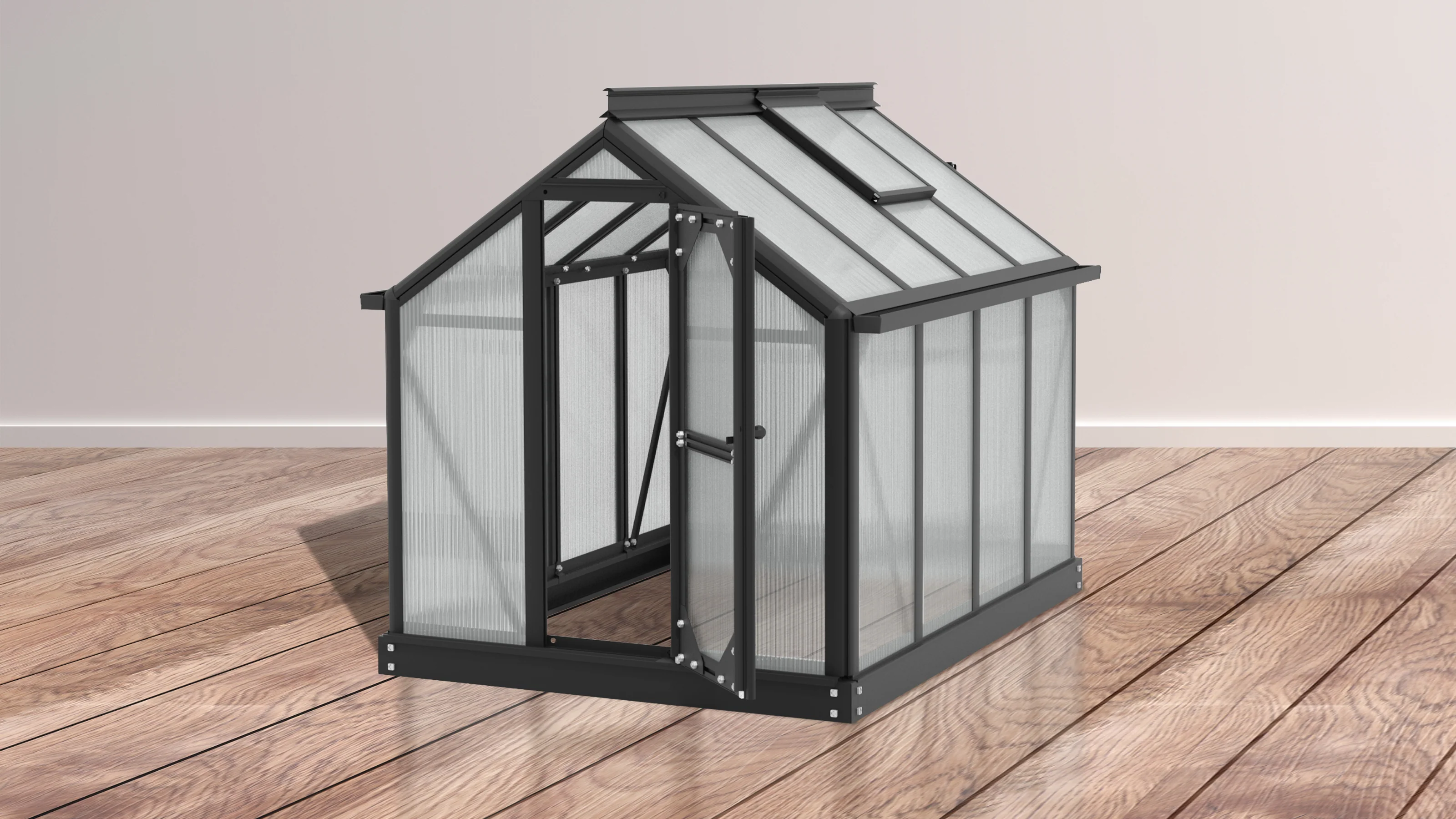 Vitavia Minigewächshaus Merlin HKP 4 mm, Schwarz - Image 4