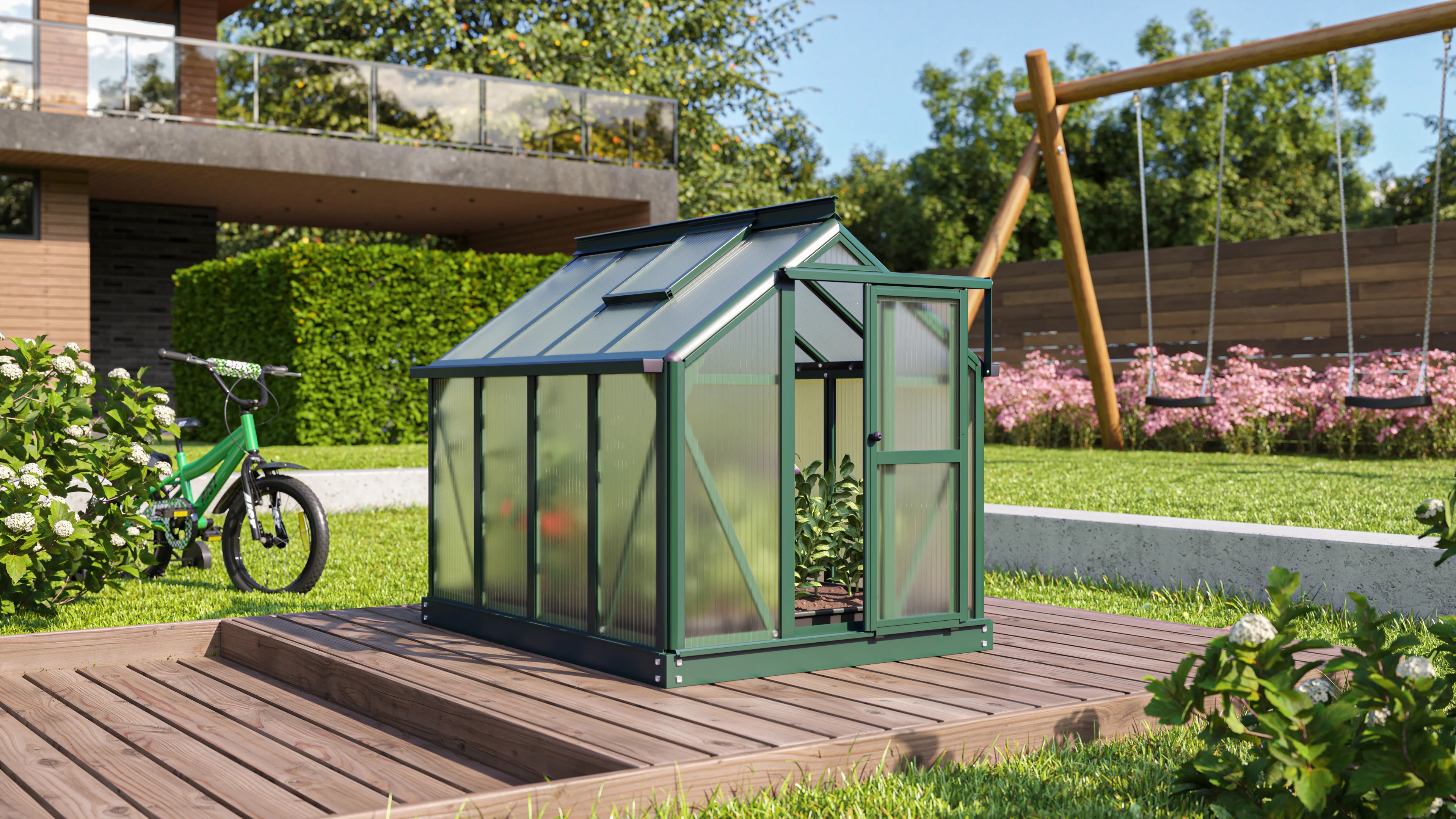 Vitavia Minigewächshaus Merlin HKP 4 mm, Smaragdgrün - Image 2