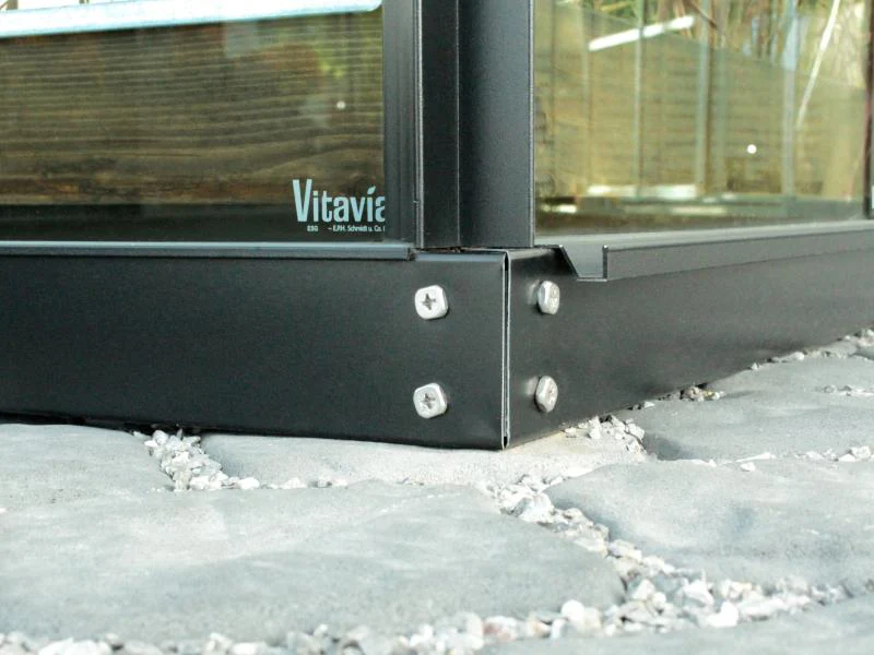 Vitavia Stahl-Fundament 1300, 6 cm für Gewächshäuser schwarz - Image 3