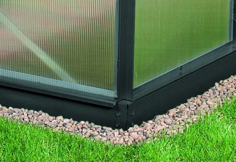 Vitavia Stahl-Fundament 6700, 6 cm für Gewächshäuser Schwarz