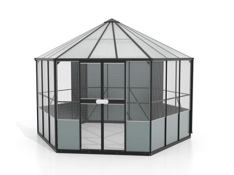 Vitavia Vogelvoliere Circus 9000 in schwarz, inkl. Fundament - Image 2