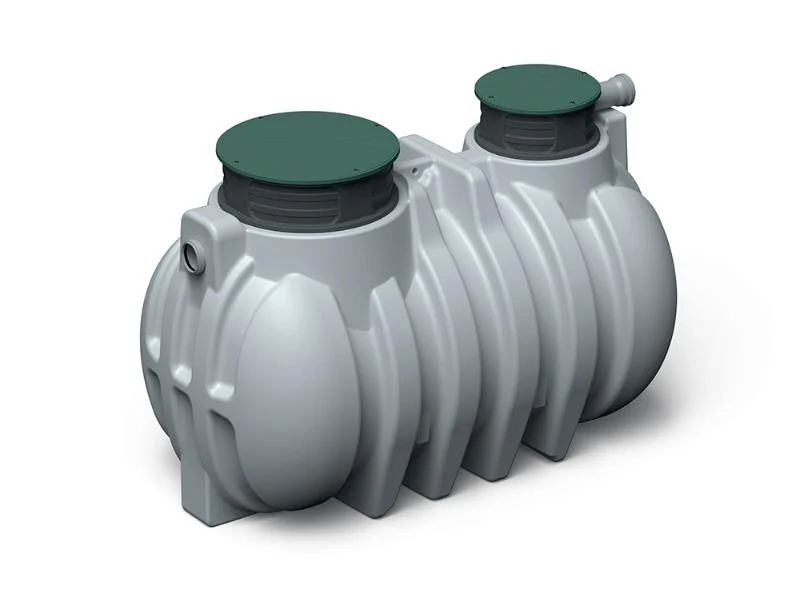 Waterform Regenwasser-Zisterne Unground 2000 Liter grau mit Tankabdeckung und Korbfilter