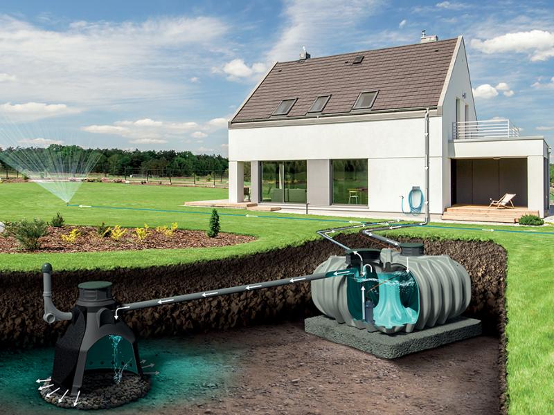 Waterform Regenwasser-Zisterne Unground 5000 Liter grau mit Tankabdeckung und Korbfilter - Image 5