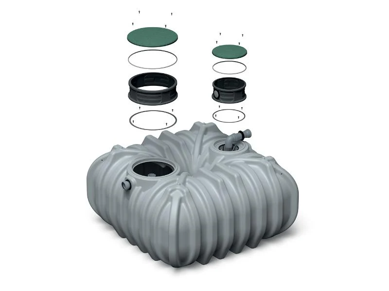 Waterform Regenwasser-Zisterne Unground 5000 Liter schwarz mit Tankabdeckung und Korbfilter - Image 3